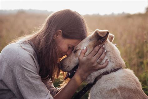 frau mit hund